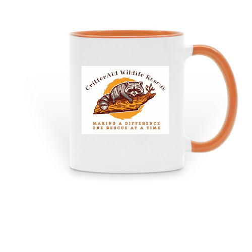 CritterAid Wildife Rescue Coffee Mugs, a Orange Two-Tone Ceramic Mug