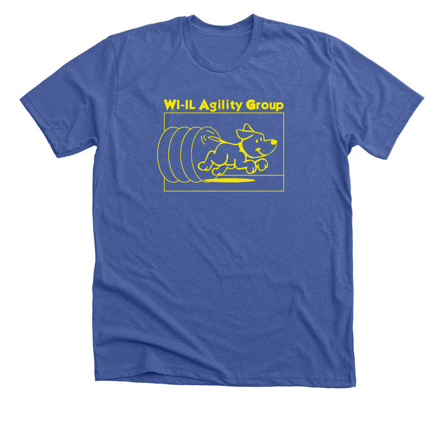 Large Yellow Logo - Short/Long T-Shirts, a Solid True Royal Premium Unisex Tee