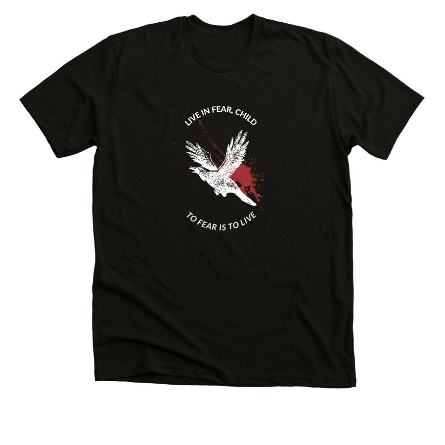 To Fear Is To Live, a Black Heather Premium Unisex Tee