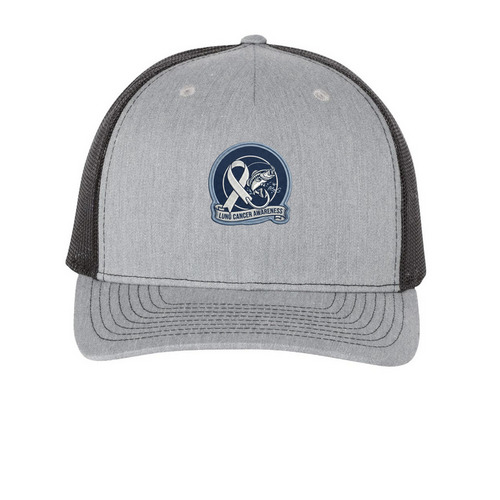 Breathe Strong&nbsp;, a Heather Grey/ Black Printed Five-Panel Trucker Cap