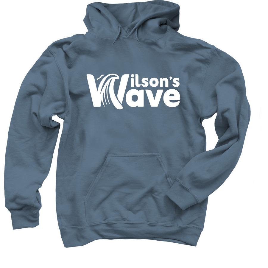 Wilson's Wave - Hoodie, a Indigo Pullover Hoodie