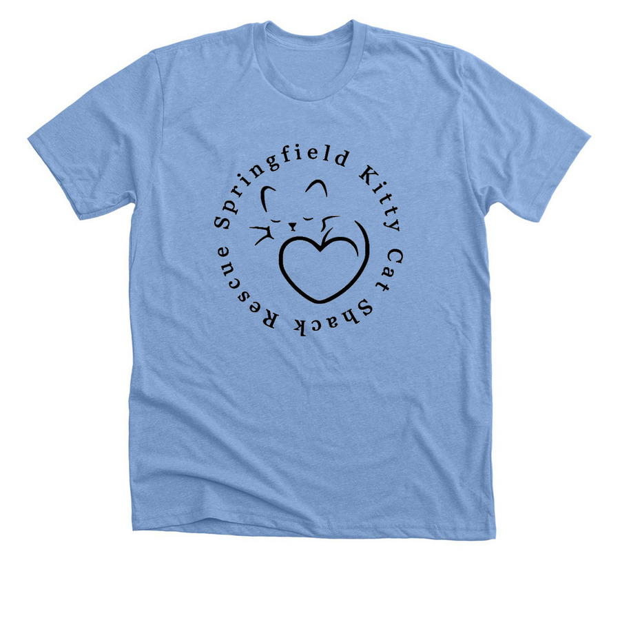 WEAR TEE-SHIRTS! SAVE KITTENS!, a Heather Carolina Blue Premium Unisex Tee