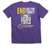 Upstander not Bystander, a Purple Rush Premium V-Neck Tee (back-view)