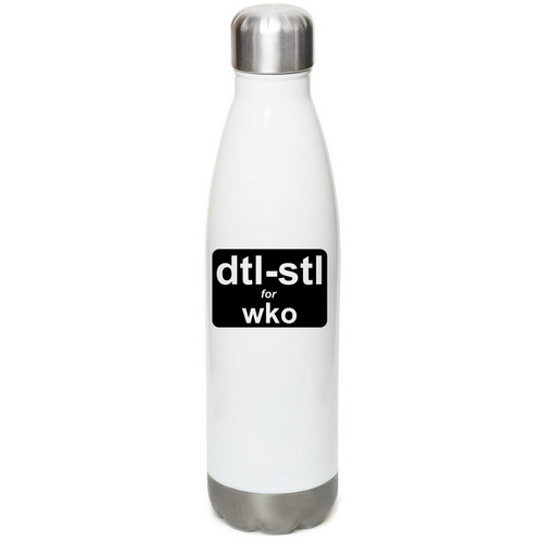 Drinkware - Water Bottle, a White Stainless Steel Water Bottle