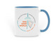 Ceramic Mugs, a Light Blue Two-Tone Ceramic Mug