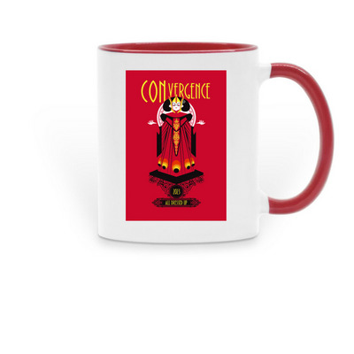 All Dressed Up. CONvergence 2023, a Red Two-Tone Ceramic Mug