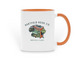 Hartfield Book Co mug, full color logo, a Orange Two-Tone Ceramic Mug