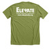 Elevate Icon, a Heather Green Premium Unisex Tee (back-view)