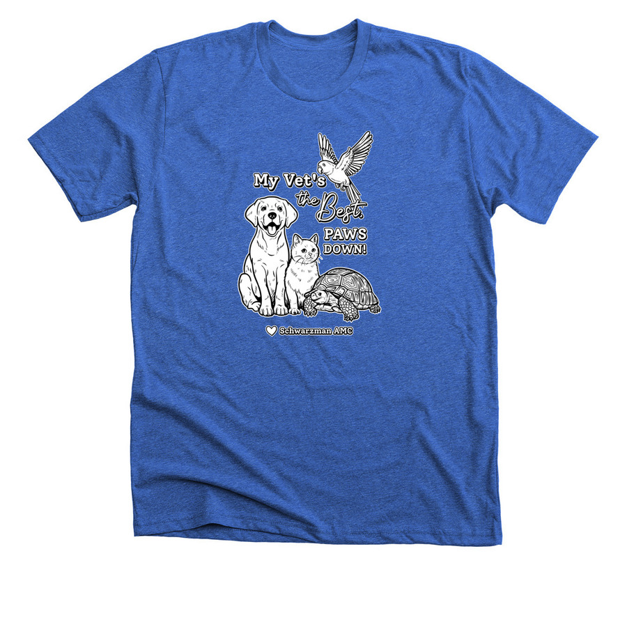 &nbsp;My Vet's the Best, Paws Down!, a Heather True Royal Premium Unisex Tee
