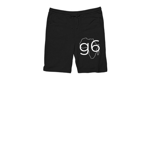 el g seis, a Black Midweight Fleece Shorts