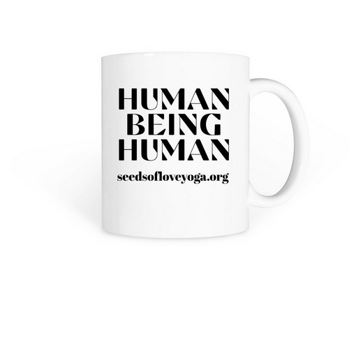 Human Being Human Mug, a White Coffee Mug