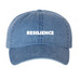Resilience Hat, a Royal Blue Printed Pigment Dye Baseball Cap