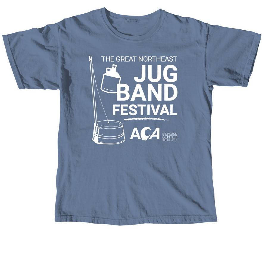 The Great Northeast Jug Band Festival T-Shirt, a Blue Jean Comfort Colors Unisex Tee