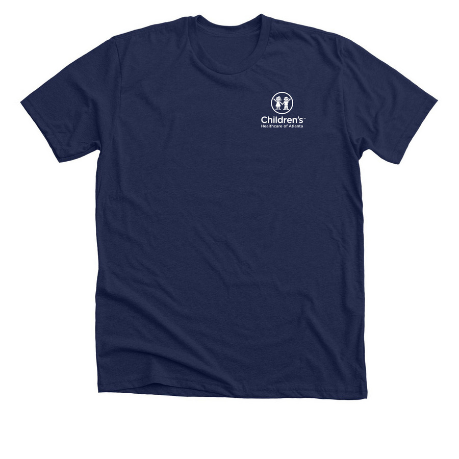 I Teach with HEART, a Solid Navy Blend Premium Unisex Tee