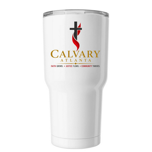 Calvary UMC Atlanta Tumbler, a White Insulated Tumbler