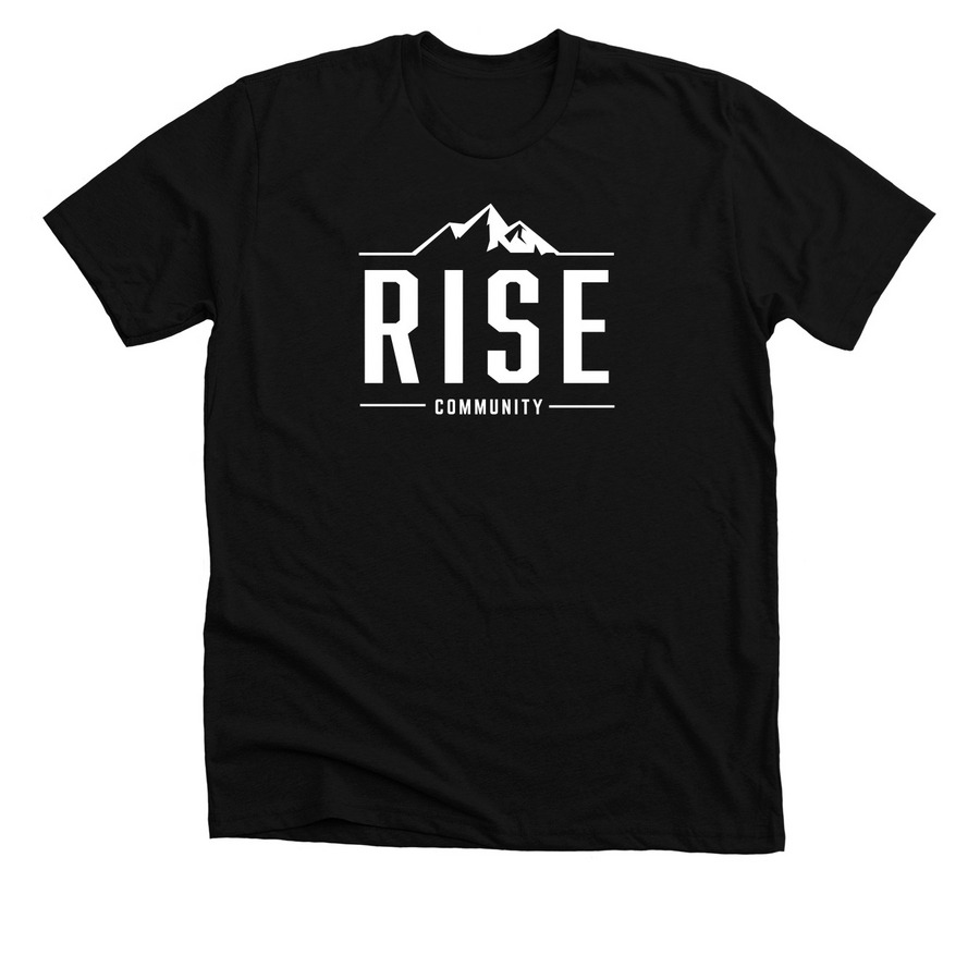 RISE PEAK T, a Solid Black Blend Premium Unisex Tee