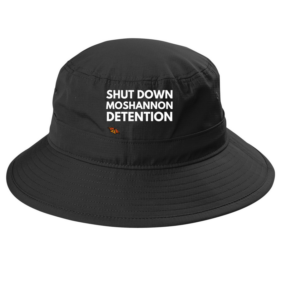 Shut down Moshannon&nbsp;, a Black Printed UV Bucket Hat
