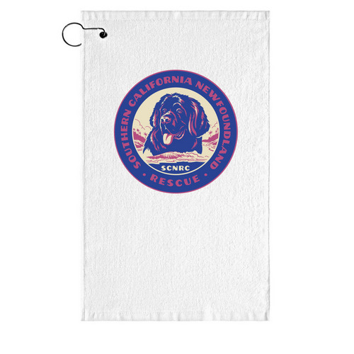 Newfie Drool Towel, a White Golf Towel
