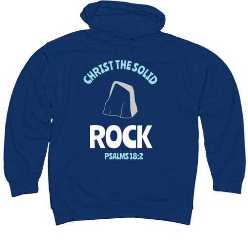 CHRIST THE SOLID ROCK&nbsp;, a Royal Heather Midweight Pullover Hoodie