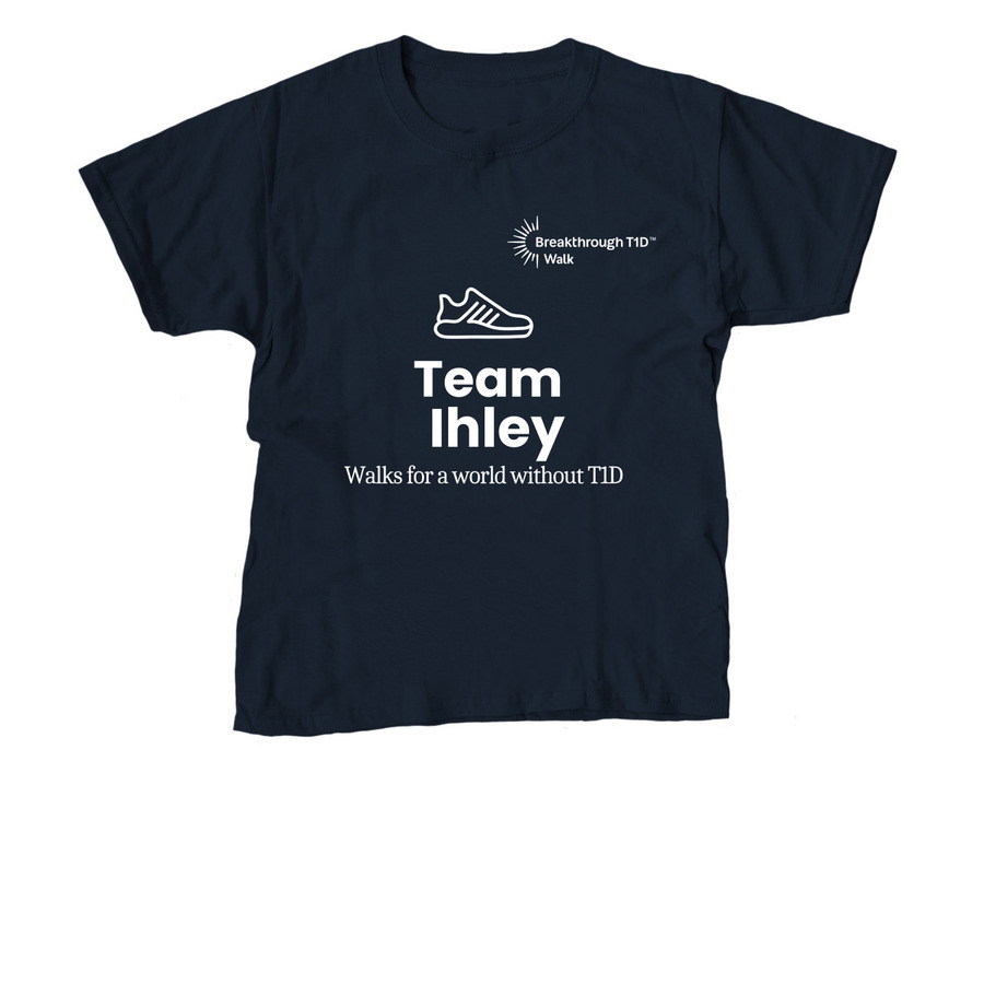 Team Ihley, a Navy Youth Unisex Tee