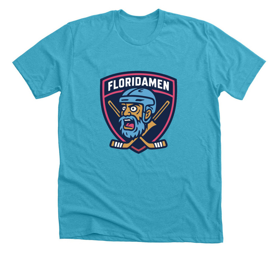 FLORIDAMEN HOCKEY ALT, a Heather Aqua Premium Unisex Tee