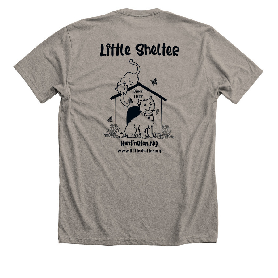Little Shelter Spring Design, a Heather Stone Premium Unisex Tee (back-view)