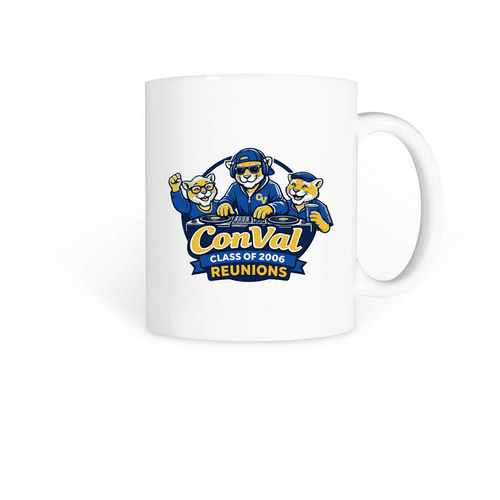 Old Cougars Need Coffee!, a White Coffee Mug
