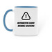 Information Leader Brewing Solutions Mug, a Light Blue Two-Tone Ceramic Mug (back-view)