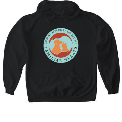 Familiar Hearts Shirts, a Black Gildan Softstyle Pullover Hoodie