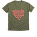 Blessed & Cat Obsessed!, a Military Green V-Neck Unisex Tee
