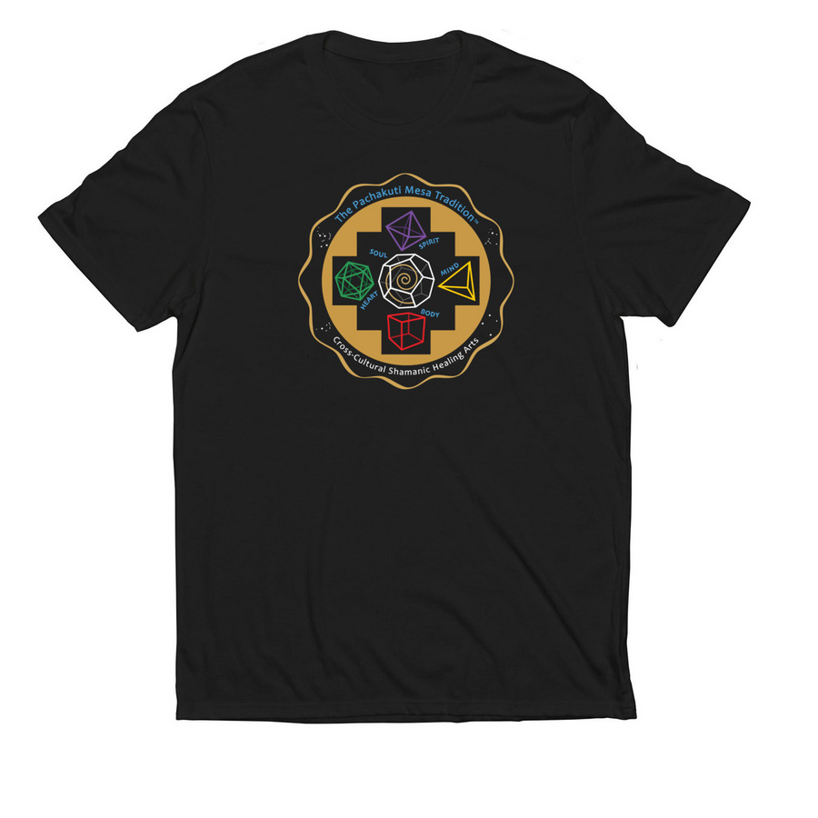 Pachakuti Mesa Tradition Cosmovision, a Deep Black Allmade Eco Triblend Unisex Tee