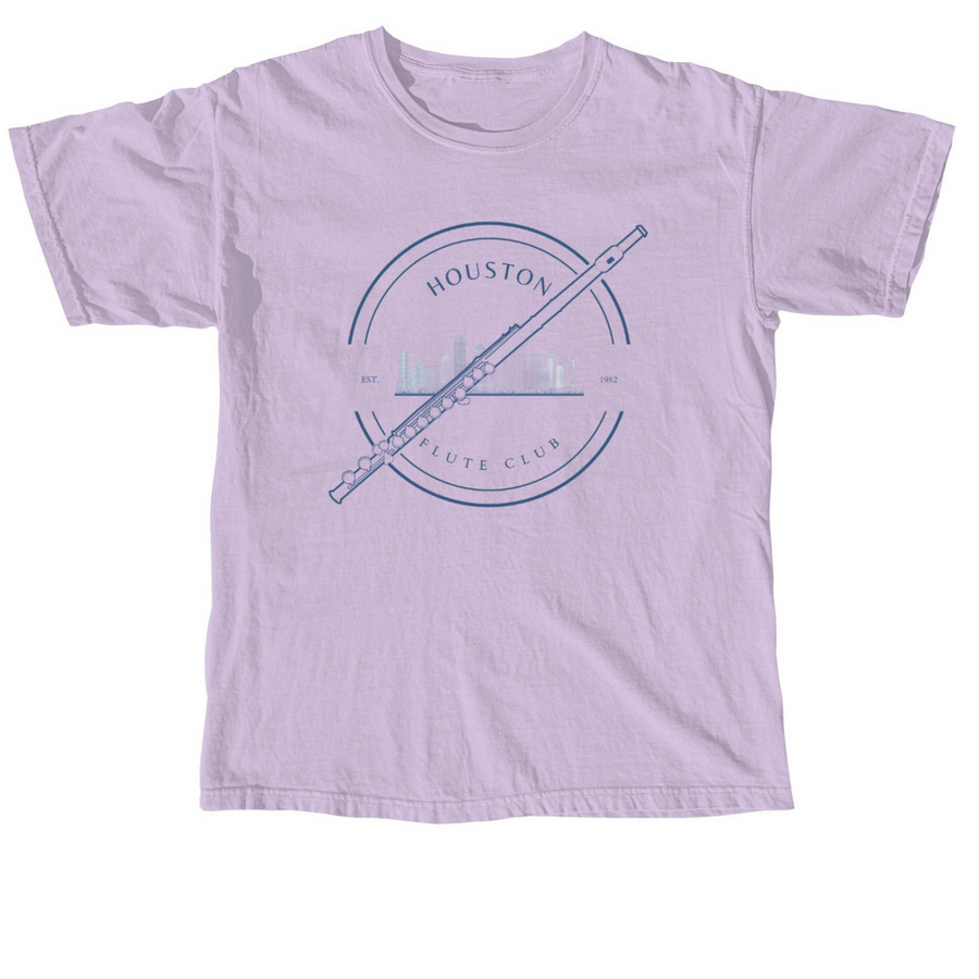 Houston Flute Club, a Orchid Comfort Colors Unisex Tee