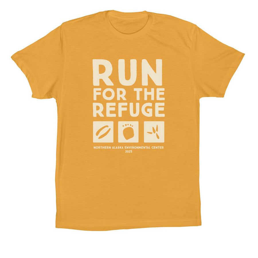 Run for the Refuge, a Mustard Premium Cotton Tee
