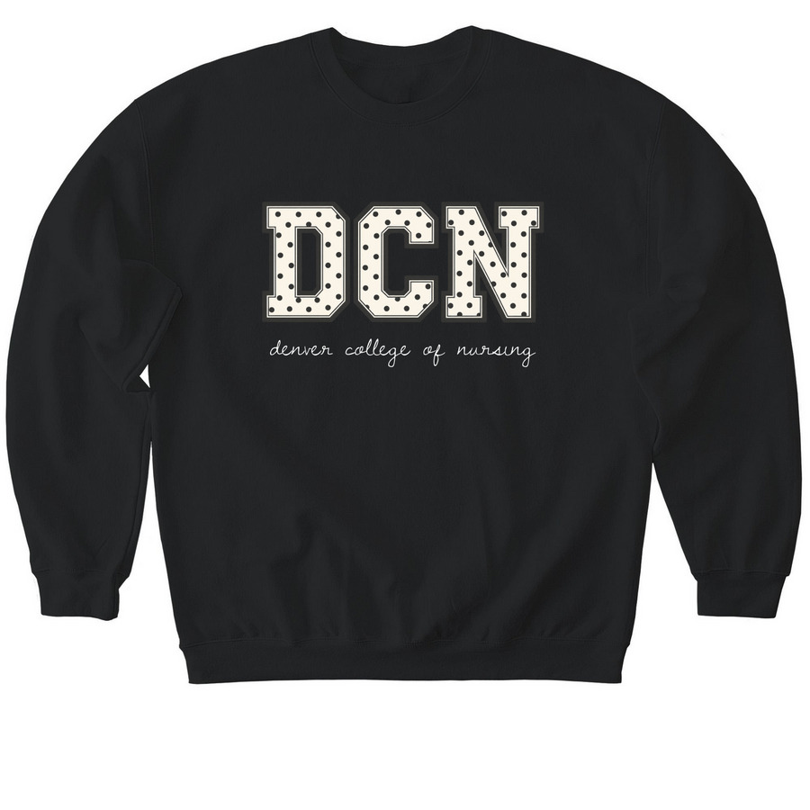 Polka Dots, a Black Softstyle Crewneck Sweatshirt