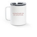 Travel Mug, a White Stainless Steel Travel Mug (back-view)