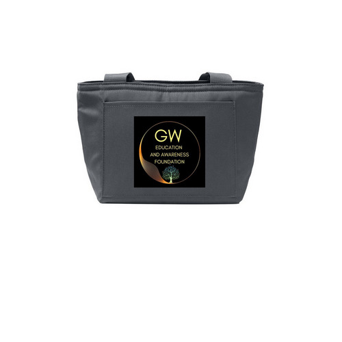 Unisex Lunch Tote Bag, a Grey Steel Insulated Lunch Tote