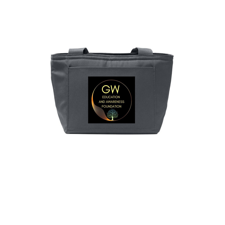 Unisex Lunch Tote Bag, a Grey Steel Insulated Lunch Tote