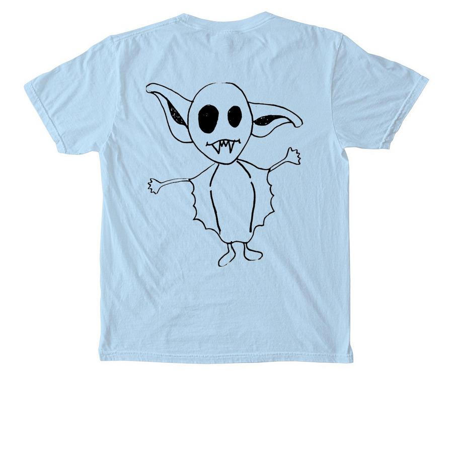Gerblin, a Chambray Comfort Colors Pocket Tee (back-view)