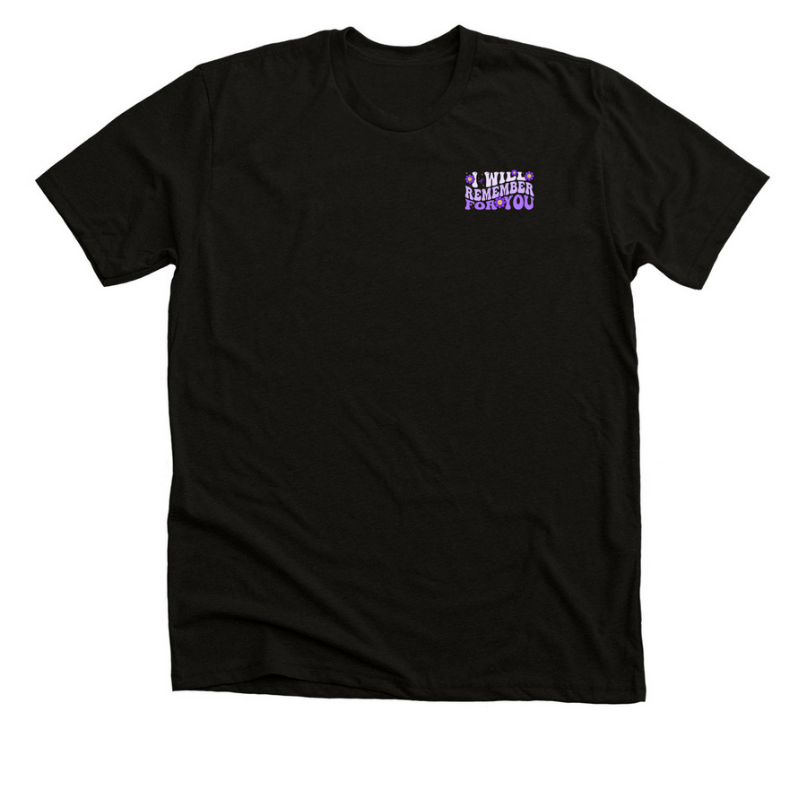 2026 Alzheimer's Walk Shirt, a Solid Black Blend Premium Unisex Tee
