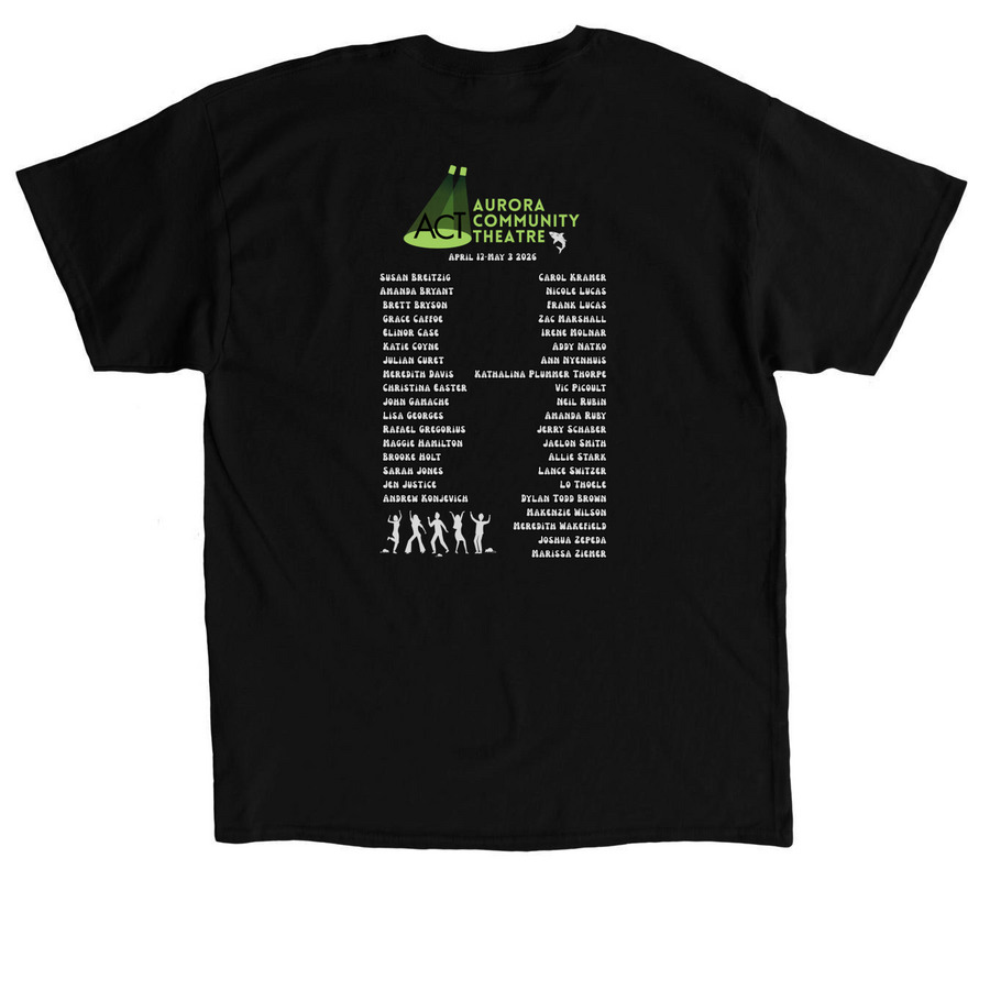 Disaster! Show Shirts, a Black Classic Unisex Tee (back-view)