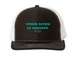 Other Duties Hat, a Black/ White Printed Snapback Trucker Cap
