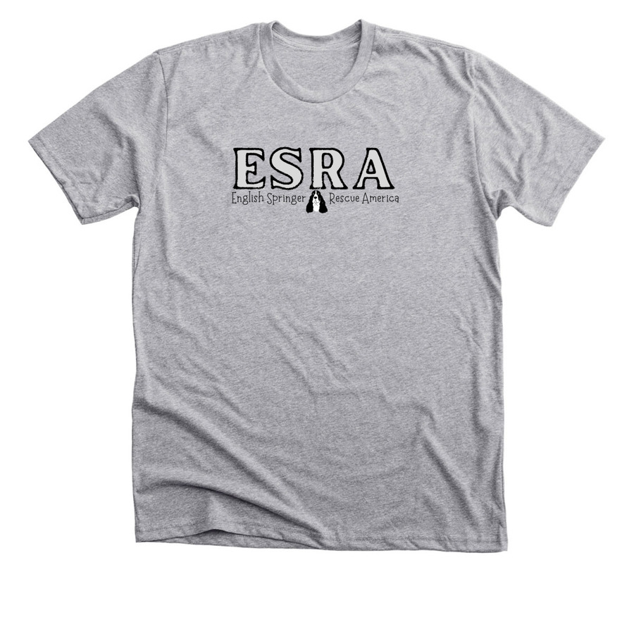 ESRA Volunteer - (black text), a Athletic Heather Premium Unisex Tee