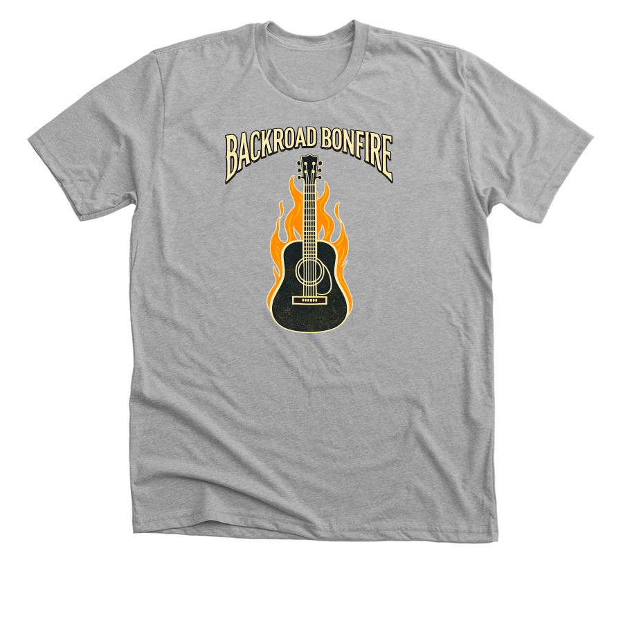 Backroad Bonfire, a Athletic Heather Premium Unisex Tee