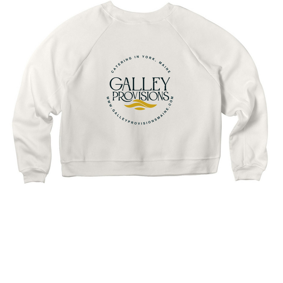 Women's Cropped Crewneck, a Vintage White Women's Premium Cropped Raglan Sweatshirt (back-view)