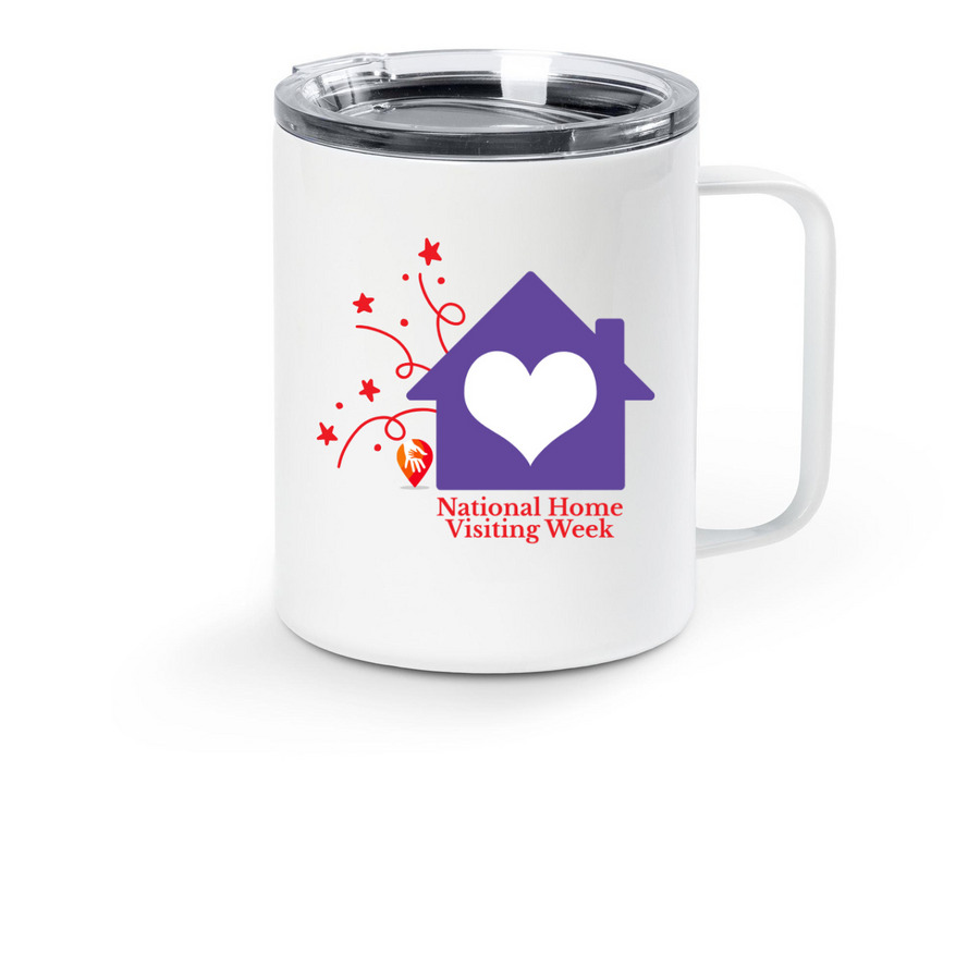 NHVW Travel Mug, a White Stainless Steel Travel Mug