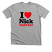 I heart nick weather&nbsp;, a Athletic Heather Premium Unisex Tee