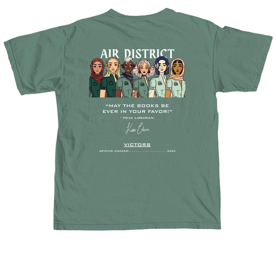 Air District SotR 2026, a Light Green Comfort Colors Unisex Tee (back-view)