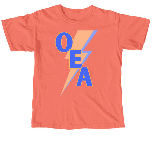 2025 NEA-RA Delegate T-shirt, a Neon Red Orange Comfort Colors Unisex Tee