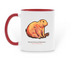 Prairie Dog and Agate Mug, a Red Two-Tone Ceramic Mug (back-view)