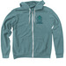 LYD zip hoody, a Heather Deep Teal Zip Up Hoodie
